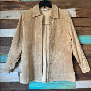 Draper's & Damon's Tan Genuine Suede Leather Shirt Jacket - Shacket |  Size M